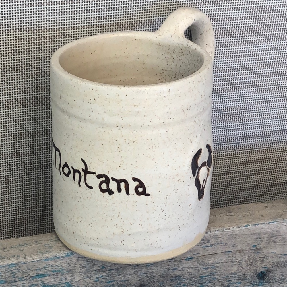Montana Rustic Studio Pottery Stoneware Large Mug